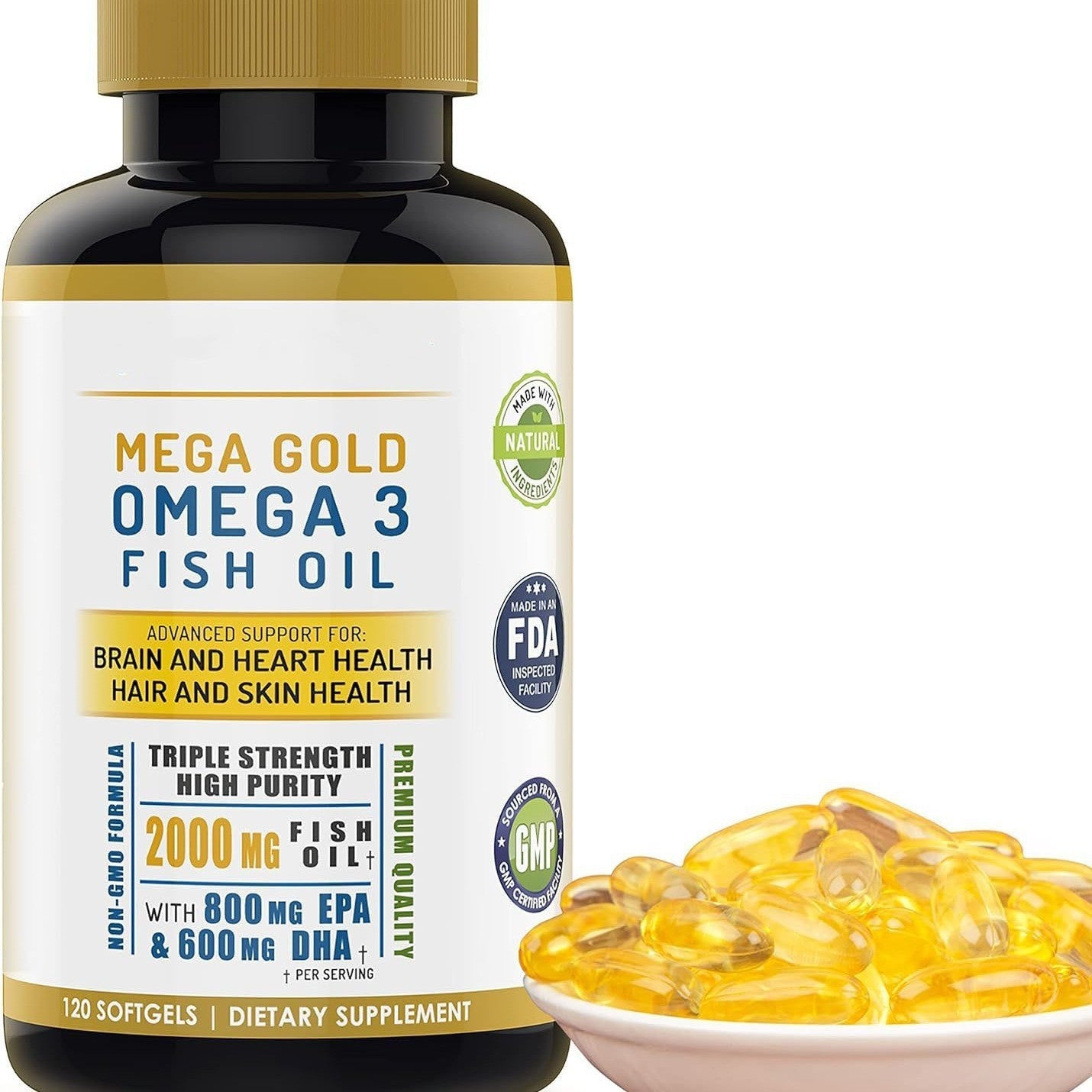 upport Brain, Heart & Skin with Fish Oil + E