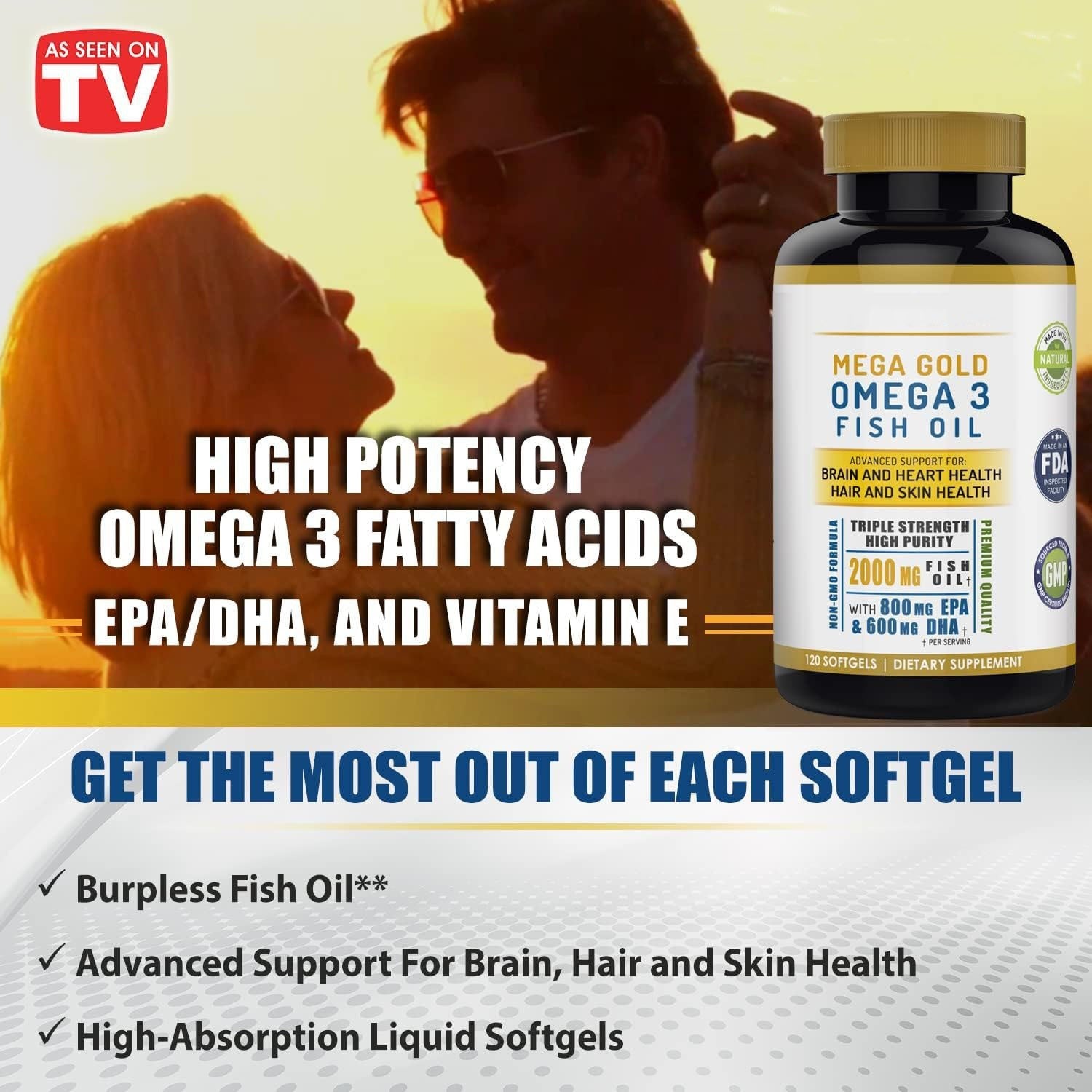 upport Brain, Heart & Skin with Fish Oil + E